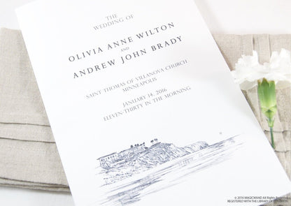 Laguna Skyline Wedding Programs (set of 25 cards)