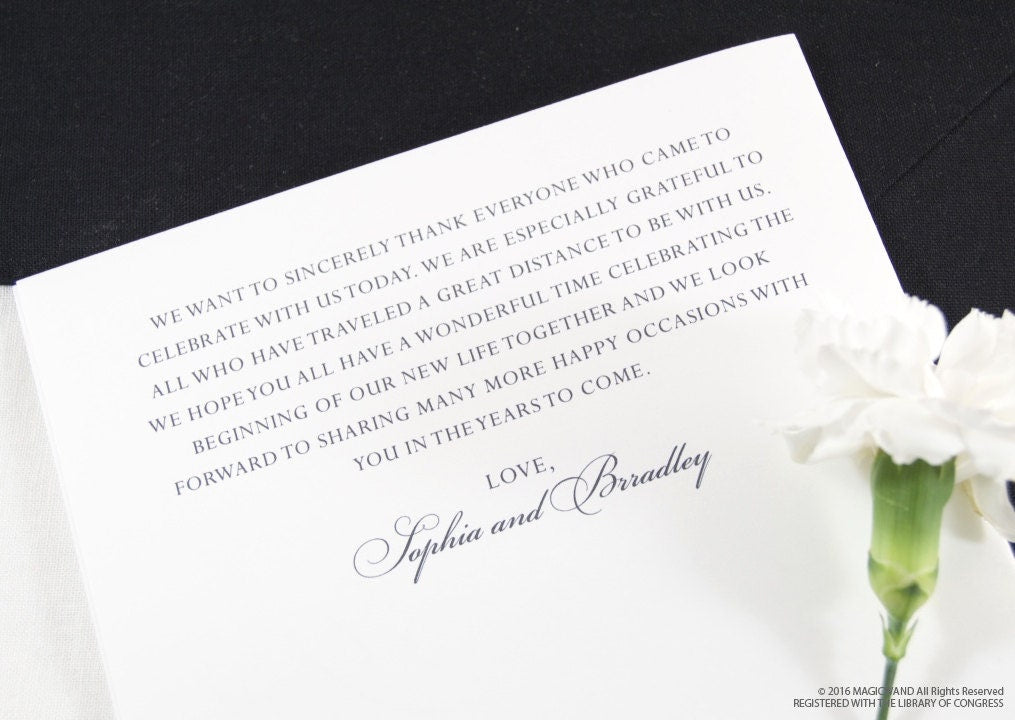 Savannah Skyline Wedding Programs (set of 25 cards)