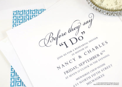 Milwaukee Art Museum Skyline Rehearsal Dinner Invitations (set of 25 cards)