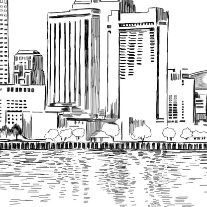 New Orleans Guestbook, Wedding, Alternative, New Orleans Wedding, Skyline, Wedding Guestbook, Party Supplies, Bridal Shower