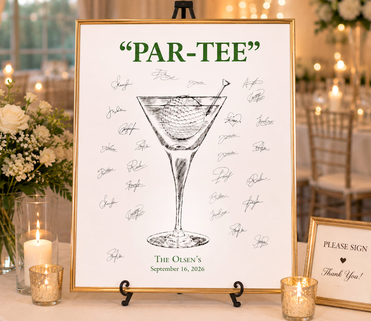Golf PAR-TEE Signature Wedding Guest Book
