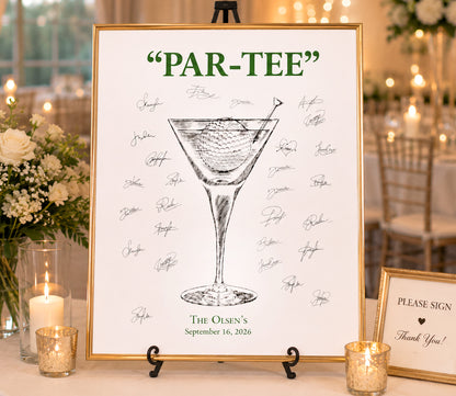 Golf PAR-TEE Signature Wedding Guest Book
