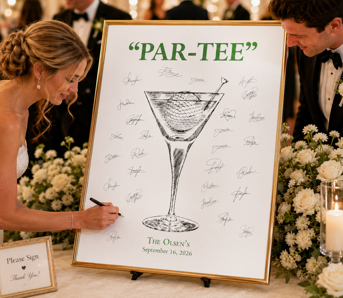 Golf PAR-TEE Signature Wedding Guest Book