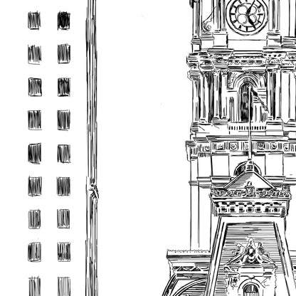 Philadelphia City Hall Wedding Guest Book Alternative
