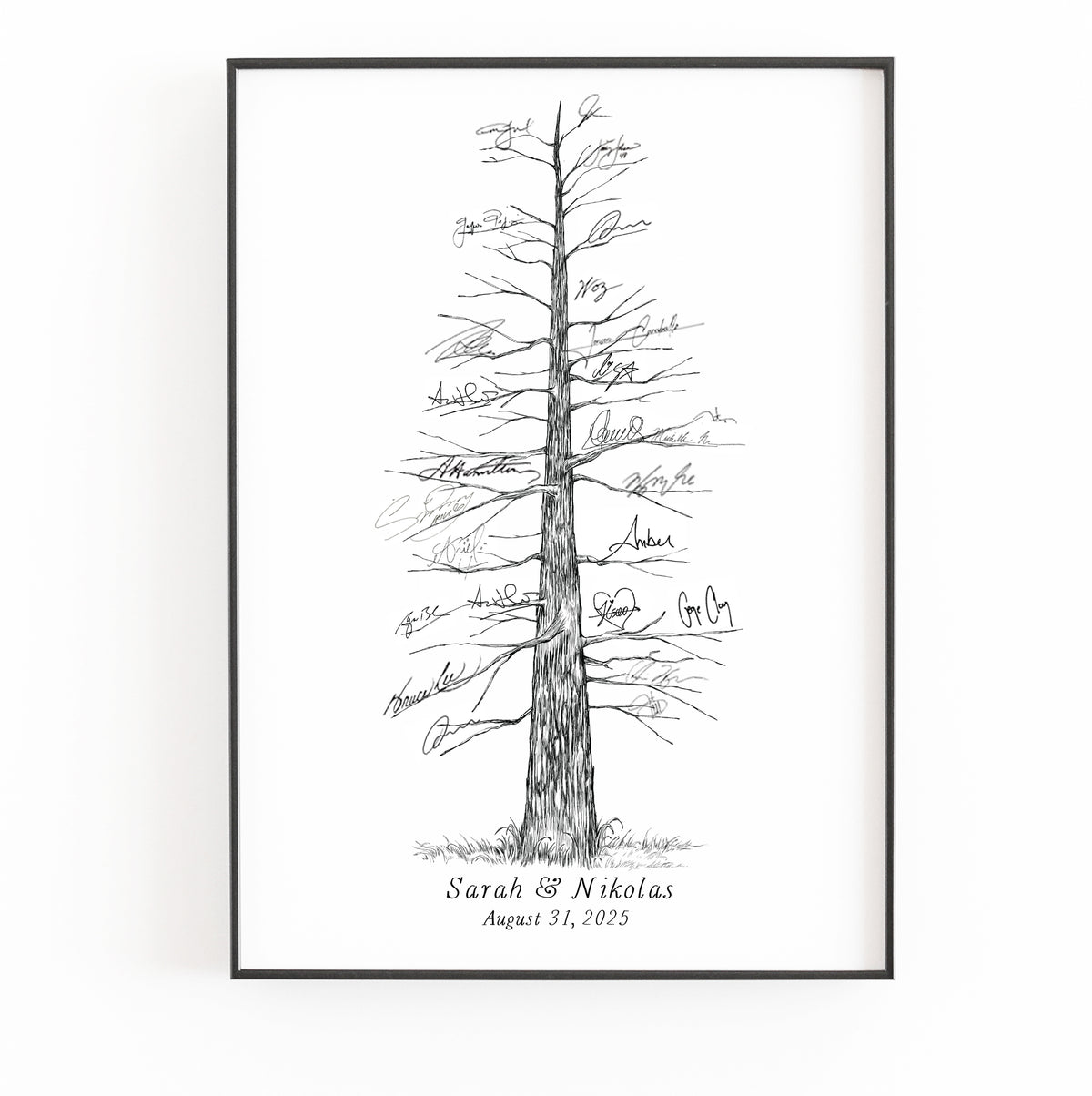 Pine Tree Signature Wedding Guest Book