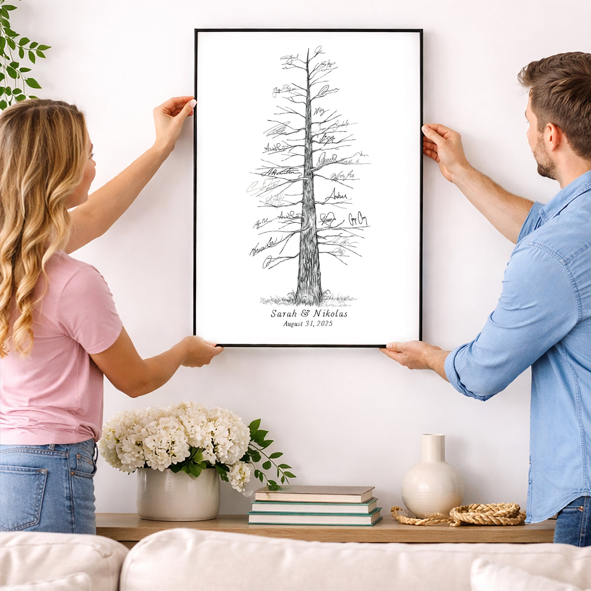 Pine Tree Signature Wedding Guest Book