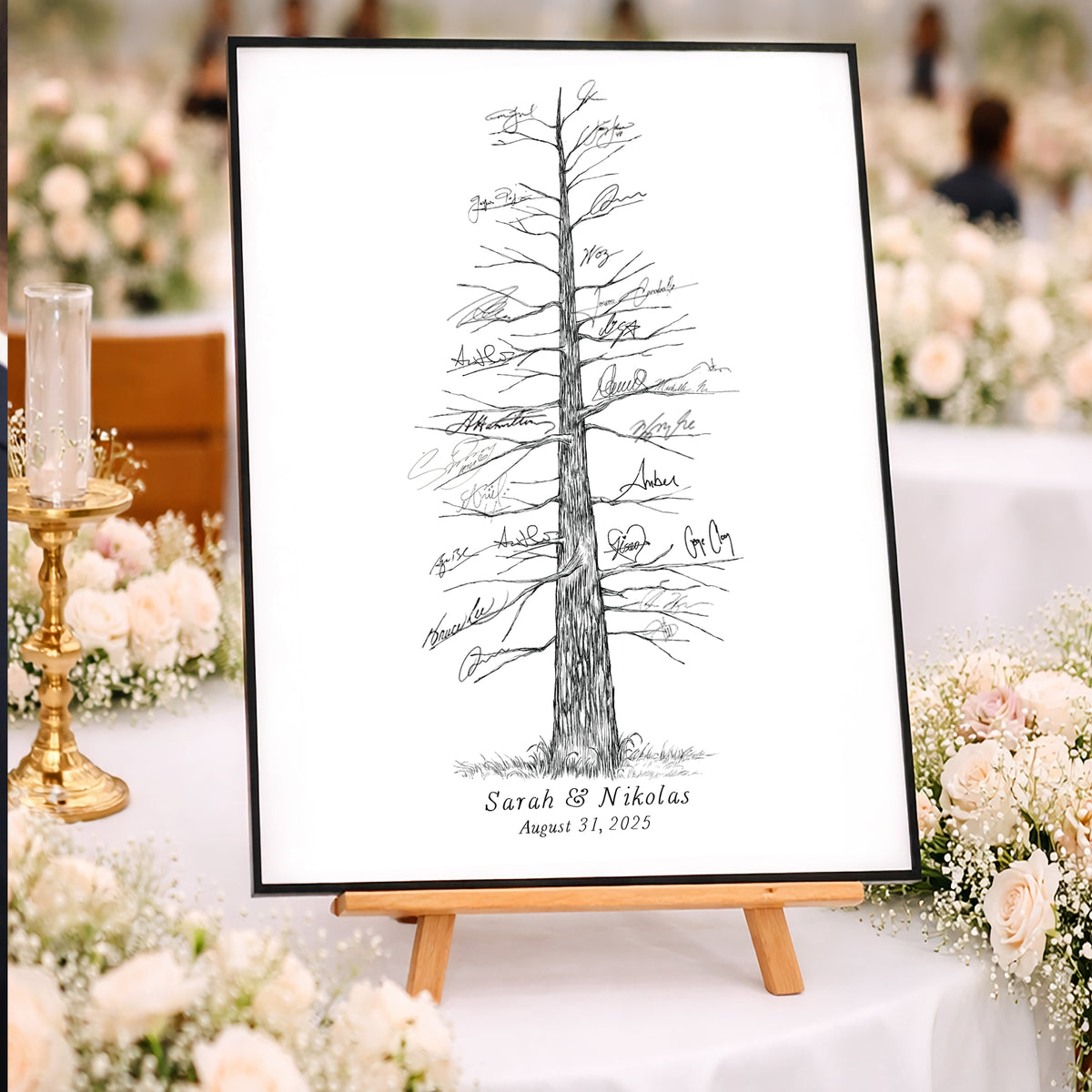 Pine Tree Signature Wedding Guest Book