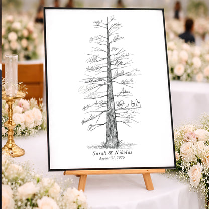 Pine Tree Signature Wedding Guest Book