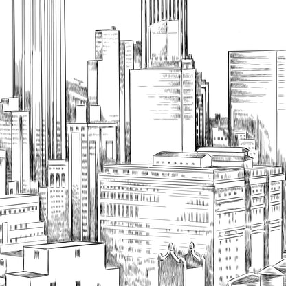 New York Skyline Wedding Guest Book Alternative | Personalized NYC Guestbook
