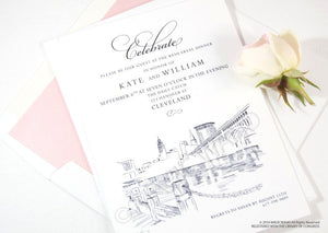 Cleveland Skyline Save the Date Cards (set of 25 cards)