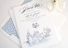 Load image into Gallery viewer, Little Mermaid Fairytale Wedding Inspired Rehearsal Dinner Invitations (set of 25 cards)

