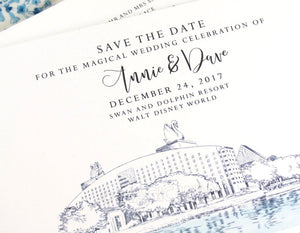 Swan and Dolphin Resort Save the Dates, Destination Wedding, Orlando Wedding, Orlando Save the Date, Disney World, STD (set of 25 cards)