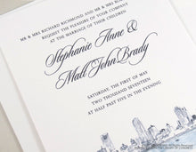 Load image into Gallery viewer, Milwaukee Skyline New Northwestern Building Wedding Invitation Package (Sold in Sets of 10 Invitations, RSVP Cards + Envelopes)

