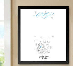 Frozen themed Guestbook Print, Guest Book, Fairytale, Bridal Shower, Wedding, Disney themed, Alternative Sign-in (8 x 10 - 24 x 36)