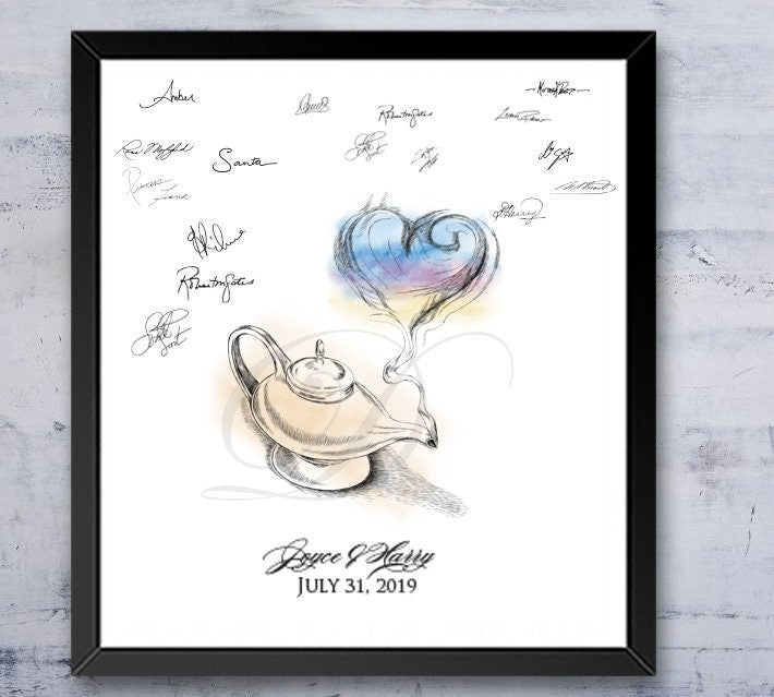 Aladdin's Lantern Alternative Guest Book Print, Guestbook, Fairytale, Disney themed, Wedding, Bridal Shower, Sign-in, Birthday