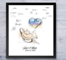 Load image into Gallery viewer, Aladdin&#39;s Lantern Alternative Guest Book Print, Guestbook, Fairytale, Disney themed, Wedding, Bridal Shower, Sign-in, Birthday
