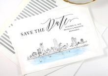 Load image into Gallery viewer, Milwaukee Save the Dates, Save the Date Cards, STD, Milwaukee Wedding, Wisconsin, Weddings (set of 25 cards and white envelopes)

