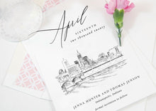 Load image into Gallery viewer, Indianapolis Save the Dates, Indianapolis Skyline, Save the Date Cards, STD, Indianapolis Wedding, Weddings, Indiana  (set of 25)
