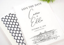 Load image into Gallery viewer, Charleston Save the Dates, Charleston Skyline, Charleston Wedding, STD, South Carolina Save the Date Cards, South Carolina (set of 25)

