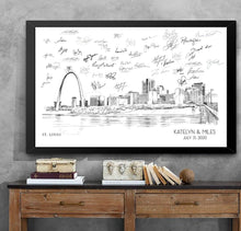 Load image into Gallery viewer, St. Louis Wedding, Alternative Guest Book, Wedding Skyline, Guestbook, Wedding Guestbook, Party Supplies and Decor, Saint Louis
