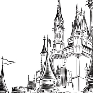 Disney World Castle Rehearsal Dinner Invitations, Cinderella's Castle, Orlando, Fairytale Weddings (set of 25 cards)