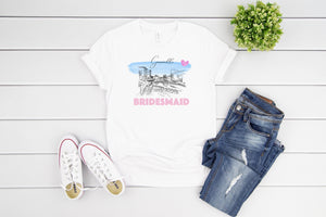 Greenville Bridesmaid Shirt, T-Shirt, Greenville, SC Skyline, Bride Tee, Wedding Shirt, Bride, Bridal Shower Gift, Bachelorette, Gift, Tee