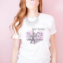 Load image into Gallery viewer, Le Bride Shirt, Bride to be Shirt, Tee Shirt, T-Shirt, Paris Skyline, Wedding Day Shirt, Bride, Bridal Shower Gift, Bridal Shirt
