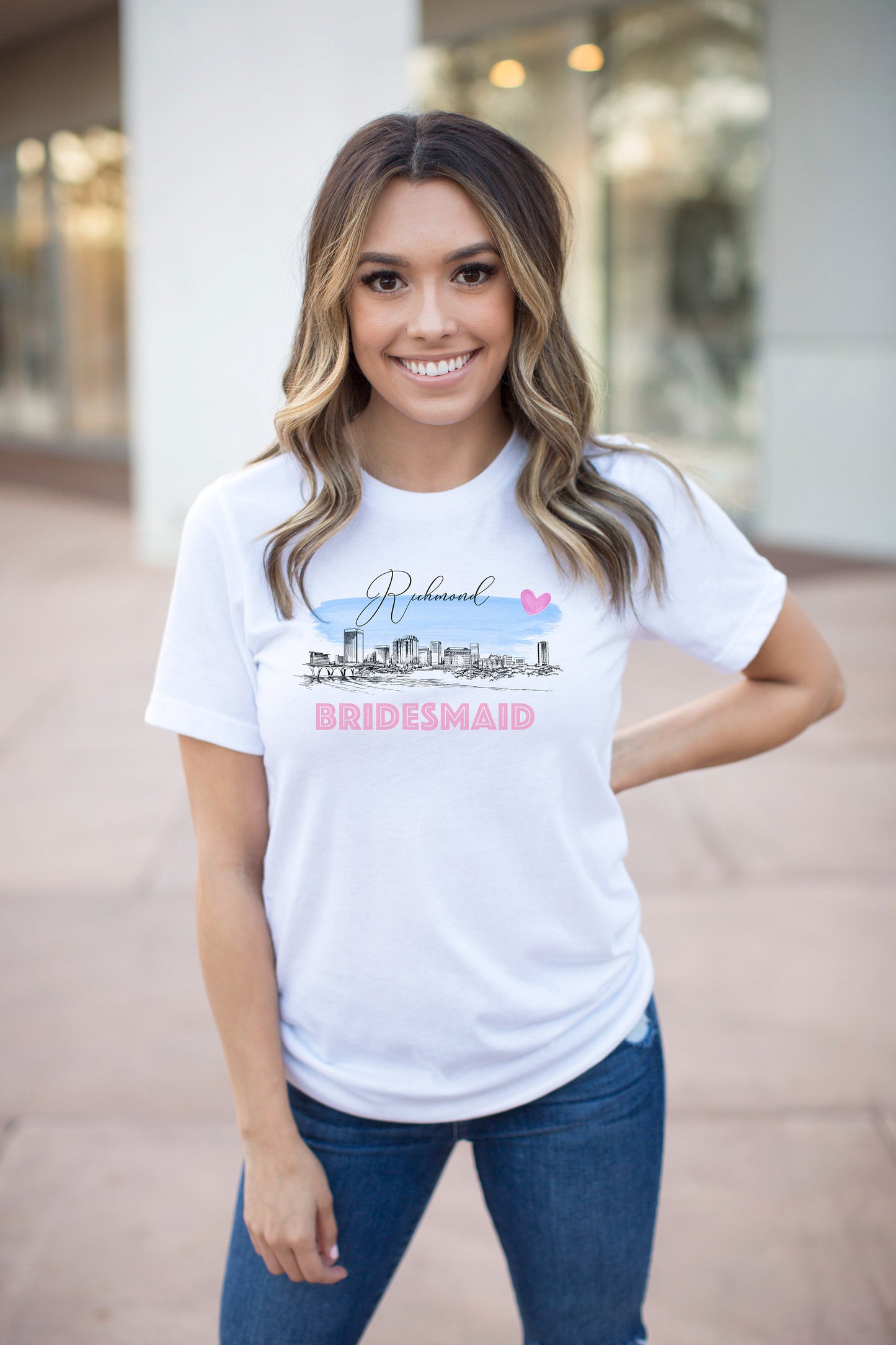 Richmond Bridesmaid Shirt, T-Shirt, Virginia, Skyline, Wedding Shirt, Bridesmaid, Bridal Shower Gift, Bachelorette, Bridal Party, Tee