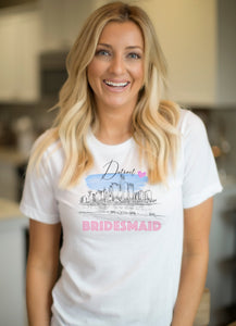 Detroit Bridesmaid Shirt, T-Shirt, Detroit Skyline, Michigan Bride, Wedding Shirt, Bride, Bridal Shower Gift, Bachelorette, Gift, Tee