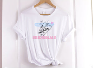 Las Vegas Bridesmaid Shirt, T-Shirt, Vegas Sign Skyline, Vegas Bridesmaid, Wedding Shirt, Bride, Bridal Shower Gift, Bachelorette, Gift, Tee