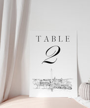 Load image into Gallery viewer, Washington, D.C. Memorials Skyline Table Numbers, Wedding Tables, Day of Event, Reserved Seating, Reception  (1-10)
