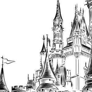 Disney World Cinderella Castle Wedding Invitation, Fairytale Wedding, Invite, Disney Inspired (Sold in Sets of 10 Invitations + Envelopes)