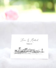 Load image into Gallery viewer, Richmond, VA  Place Cards Personalized with Guests Names, Placecards, Virginia, Escort Cards, Day of Event (Sold in sets of 25 Cards)
