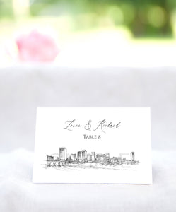 Richmond, VA  Place Cards Personalized with Guests Names, Placecards, Virginia, Escort Cards, Day of Event (Sold in sets of 25 Cards)