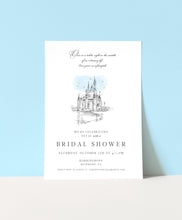 Load image into Gallery viewer, Bridal Shower Invitations, Disney World Castle, Invite, Wedding, fairytale, Bridal Luncheon, Invite, Unique, bridal shower, invitation

