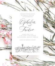 Load image into Gallery viewer, Knoxville Skyline Wedding Invitations, Tennessee Wedding, TN, Skyline Invite, TN (Sold in Sets of 10- Invitations, Online RSVP Cards)
