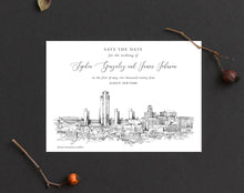 Load image into Gallery viewer, Albany, NY Save the Dates, Wedding, Save the Date Cards, Save the Dates, New York,  Skyline, STD, Hand Drawn (set of 25 cards &amp; envelopes)
