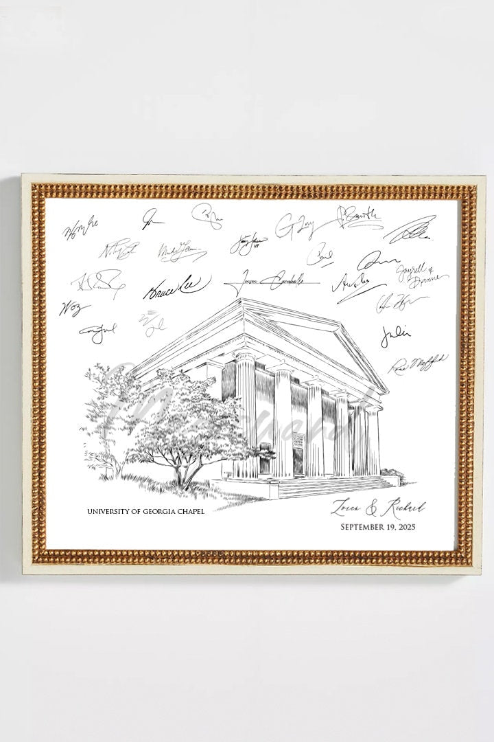 University of Georgia Chapel Wedding Alternative Guest Book, Georgia Wedding, Guestbook, Wedding Guestbook, GA Wedding, Venue