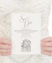 Load image into Gallery viewer, Whitman Mansion Savannah Save the Date Cards, Wedding Save the Dates, STD, Savannah Weddings, GA, Venue (set of 25 cards and envelopes)
