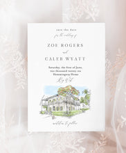Load image into Gallery viewer, Hemingway Home Key West Save the Date Cards, Wedding Save the Dates, STD, Key West Weddings, FL, Venue (set of 25)
