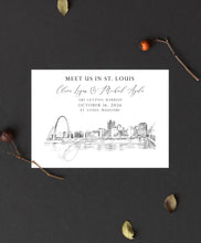 Load image into Gallery viewer, St. Louis Save the Dates, Skyline, STD, Wedding, Weddings, Save the Date Cards, Missouri, St. Louis Wedding, Saint Louis (set of 25 cards)
