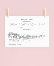 Load image into Gallery viewer, Chattanooga Skyline Save the Dates, STD, Wedding, Weddings, Chattanooga Wedding Save the Date Cards (set of 25 cards)
