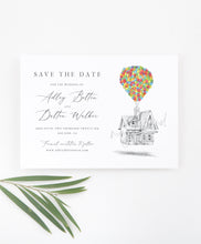 Load image into Gallery viewer, UP House Save the Dates, STD, Save the Date, Save the Date Cards, Fairytale Wedding, Disney Theme Wedding, Weddings, Balloons
