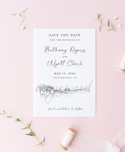 Load image into Gallery viewer, Chattanooga Save the Dates, STD, Skyline, Wedding, Save the Date Cards, Tennessee, Weddings, TN, Walnut Bridge
