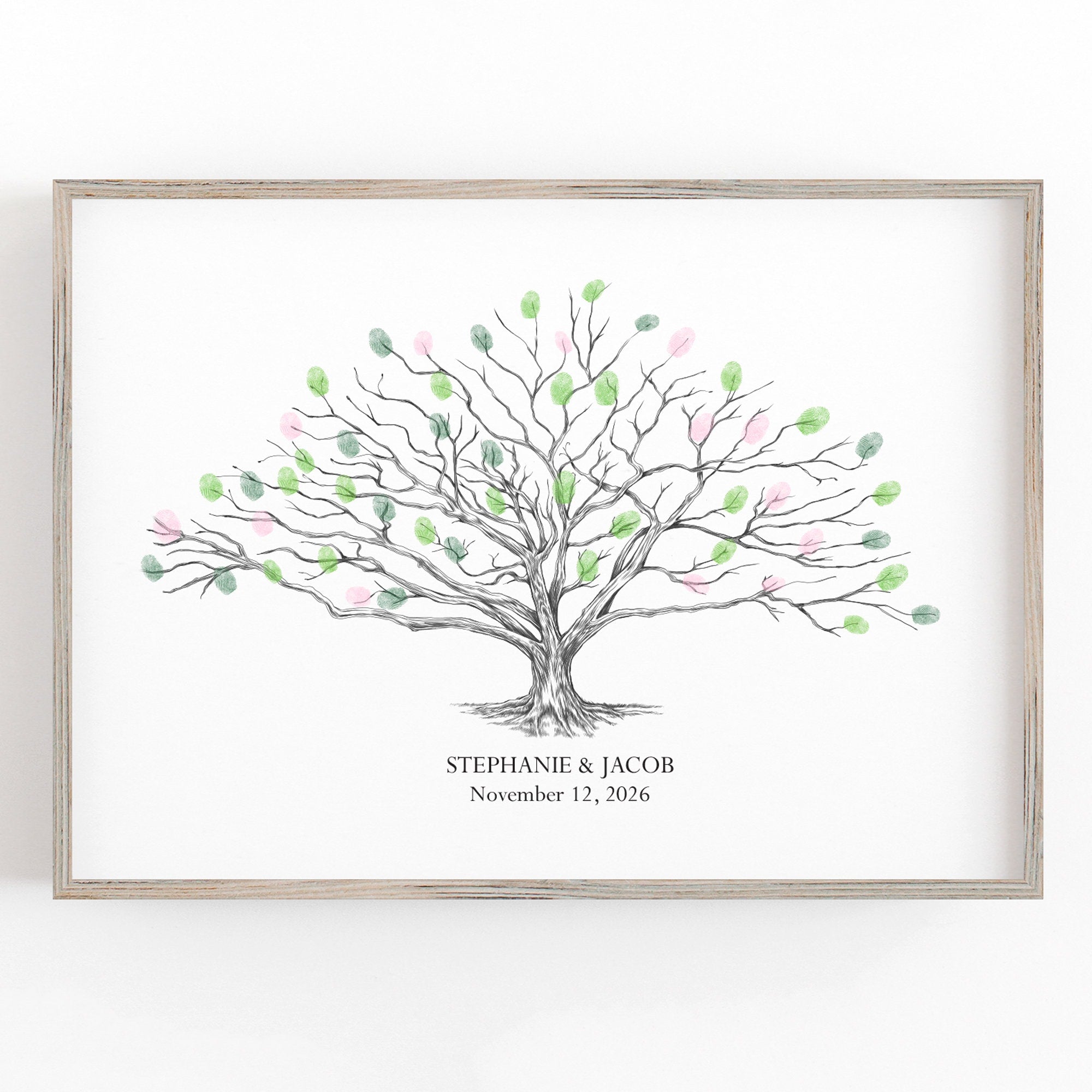 WEDDING TREE guest book, spring fingerprint tree guest book, deals summer guest tree, Thumbprint guestbook, Wedding Tree, 16x20 num.100