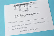 Load image into Gallery viewer, San Diego Crystal Pier Wedding Invitations Package (Sold in Sets of 10 Invitations, RSVP Cards + Envelopes)

