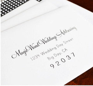 Envelope Guest Addressing for Save the Date Cards and Rehearsal Dinner Invitations (Sold in sets of 25)