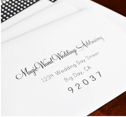 Guest Addressing for Wedding Invitation Envelopes (Sold in sets of 10)