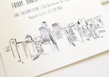 Load image into Gallery viewer, Houston Skyline Rehearsal Dinner Invitations (set of 25 cards)
