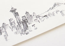 Load image into Gallery viewer, Seattle Skyline Rehearsal Dinner Invitations (set of 25 cards)
